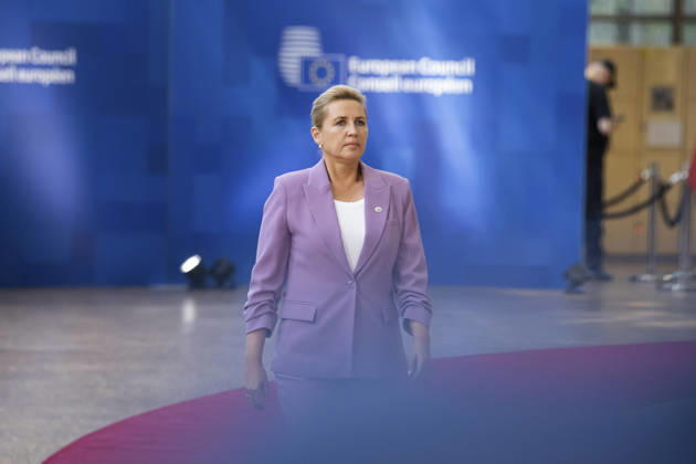 European Council Brussels, 18 06 2026 : European Council . Over a two-day summit, EU leaders will discuss key issues such as Europe s economic competitiveness, the EU s long-term budget, defence capabilities, Ukraine and the Middle East. Pix : Mette Frederiksen . Credit : Aurore Martignoni CC . Brussels Belgium  Copyright: xContentxCurationx AurorexMartignonix xCCx