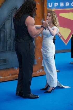 Supergirl UK Sneak Peek Fan Event, Cineworld Leicester Square, London, UK, 18 June 2026. Jason Momoa and Milly Alcock at Supergirl UK Sneak Peek Fan Event, Cineworld Leicester Square, London, UK, 18 June 2026., Credit:Julie Edwards Avalon United Kingdom, London Copyright: xJuliexEdwardsx xAvalonx 1111070232