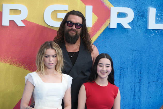 Supergirl UK Sneak Peek Fan Event, Cineworld Leicester Square, London, UK, 18 June 2026. Milly Alcock, Jason Momoa and Eve Ridley at Supergirl UK Sneak Peek Fan Event, Cineworld Leicester Square, London, UK, 18 June 2026., Credit:Julie Edwards Avalon United Kingdom, London Copyright: xJuliexEdwardsx xAvalonx 1111070220