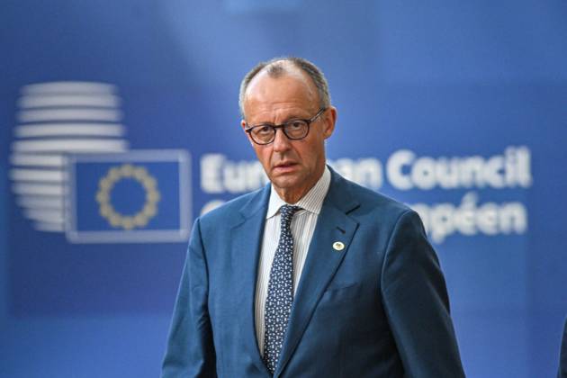 BRUSSELS - German Chancellor Friedrich Merz arrives for the first day of the European Council. The leaders of the EU countries are meeting to discuss, among other things, Ukraine and the Middle East. JONAS ROOSENS ANP netherlands out - belgium out  Copyright: xx x561368446x originalFilename: 561368446.jpg