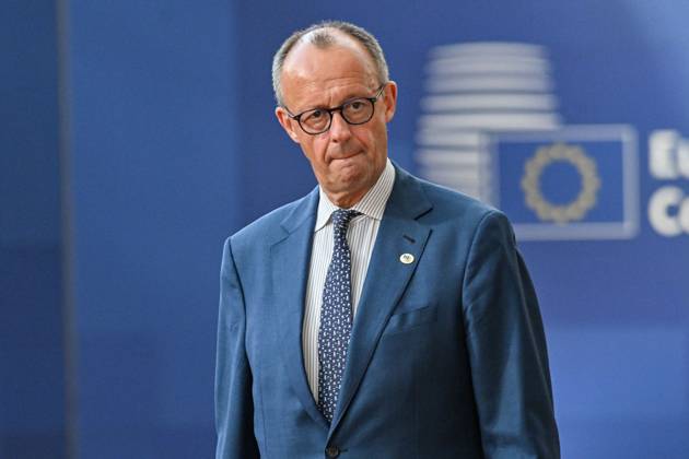 BRUSSELS - German Chancellor Friedrich Merz arrives for the first day of the European Council. The leaders of the EU countries are meeting to discuss, among other things, Ukraine and the Middle East. JONAS ROOSENS ANP netherlands out - belgium out  Copyright: xx x561368457x originalFilename: 561368457.jpg