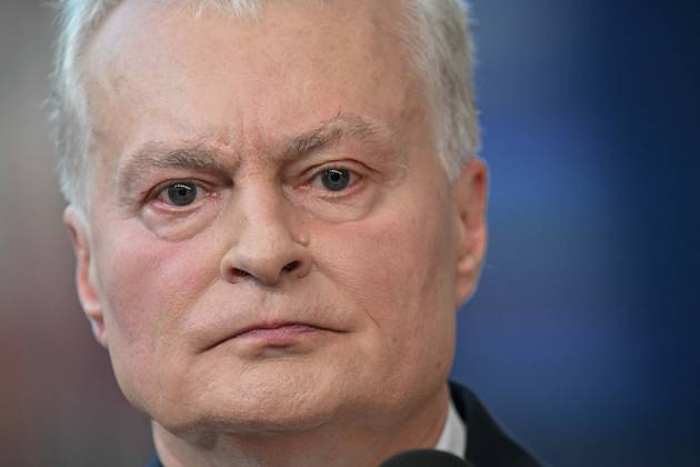 BRUSSELS - Lithuanian President Gitanas Nauseda arrives for the first day of the European Council. The leaders of the EU countries are meeting to discuss, among other things, Ukraine and the Middle East. JONAS ROOSENS ANP netherlands out - belgium out  Copyright: xx x561369092x originalFilename: 561369092.jpg