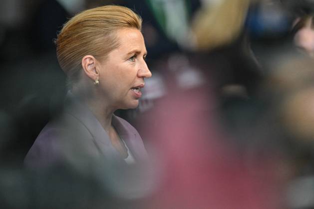 BRUSSELS - Danish Prime Minister Mette Frederiksen arrives for the first day of the European Council. The leaders of the EU countries are meeting to discuss, among other things, Ukraine and the Middle East. JONAS ROOSENS ANP netherlands out - belgium out  Copyright: xx x561369103x originalFilename: 561369103.jpg