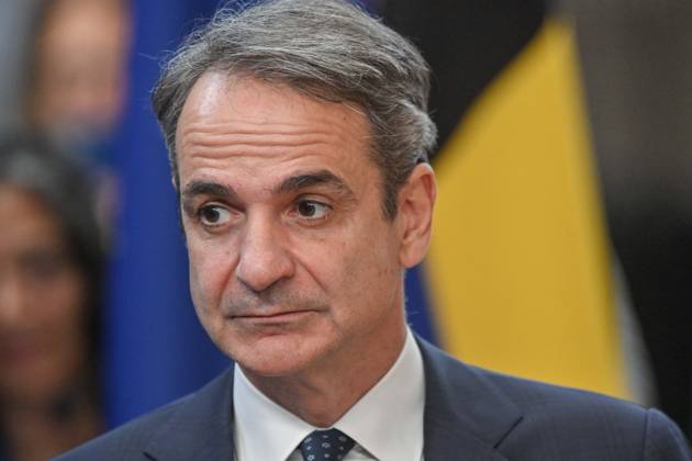 BRUSSELS - Greek Prime Minister Kyrakios Mitsotakis arrives for the first day of the European Council. The leaders of the EU countries are meeting to discuss, among other things, Ukraine and the Middle East. JONAS ROOSENS ANP netherlands out - belgium out  Copyright: xx x561369203x originalFilename: 561369203.jpg