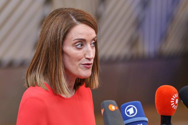Brussels, Belgium, June 18, 2026, European Union Building, EU Summit, European Parliament President Roberta Metsola,detected_source_language Copyright: xdtsxNachrichtenagenturx dts_123977