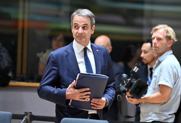 EU Leaders Summit in Brussels BRUSSELS, BELGIUM - JUNE 18: Prime Minister of Greece Kyriakos Mitsotakis attends the EU Leaders Summit to discuss support for Ukraine, competitiveness, trade relations with China, the EU budget, and developments in the Middle East in Brussels, Belgium on June 18, 2026. Dursun Aydemir Anadolu Brussels Belgium. Editorial use only. Please get in touch for any other usage.  Copyright: x2026xAnadoluxDursunxAydemirx