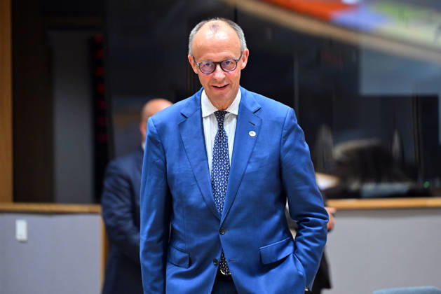 EU Leaders Summit in Brussels BRUSSELS, BELGIUM - JUNE 18: Chancellor of Germany Friedrich Merz attends the EU Leaders Summit to discuss support for Ukraine, competitiveness, trade relations with China, the EU budget, and developments in the Middle East in Brussels, Belgium on June 18, 2026. Dursun Aydemir Anadolu Brussels Belgium. Editorial use only. Please get in touch for any other usage.  Copyright: x2026xAnadoluxDursunxAydemirx