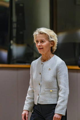 June 18, 2026, Brussels, Belgium, European Union: URSULA VON DER LEYEN, President of the European Commission, ahead of a roundtable meeting inside the European Council during the European Council Summit in Brussels. Brussels European Union - ZUMAo116 20260618_znp_o116_117 Copyright: xBiancaxOterox