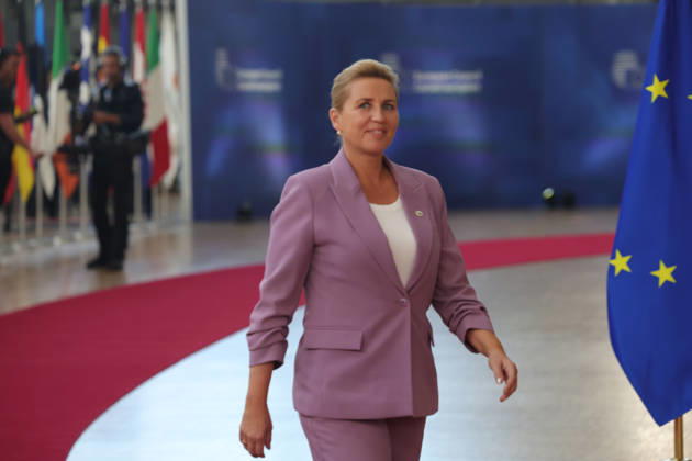 June 18, 2026, Brussels, Belgium, European Union: METTE FREDERIKSEN, Prime Minister of Denmark, speaks to the press smiles at camerathe European Council Summit in Brussels. Denmark is expected to focus on European defence, competitiveness, migration, economic security and the EUâ€⠢s next long-term budget, alongside wider discussions on Ukraine and the Middle East. Brussels European Union - ZUMAo116 20260618_znp_o116_138 Copyright: xBiancaxOterox
