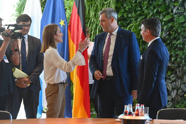 Meeting between Markus SOEDER, Minister-President of Bavaria and Chairman of the CSU, and Roberta Metsola, President of the European Parliament, on June 19, 2026, at the Orangery of the Bavarian State Chancellery in Munich,detected_source_language