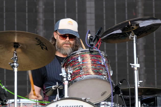 June 19, 2026, Newport, United Kingdom: Rick McMurray drummer and percussionist with Northern Irish rock band Ash, performing live on stage at the Isle of Wight. The current line up consists of Tim Wheeler lead vocals, guitar, keyboard..Mark Hamilton bass synth and Rick McMurray drum, percussion Newport United Kingdom - ZUMAs197 20260619_aab_s197_015 Copyright: xDawnxFletcher-Parkx