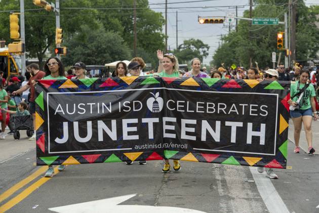 June 19, 2026, Austin, Tx, USA: Texans in Travis County celebrate the Juneteenth federal holiday June 19th, 2026 with a parade in east Austin drawing thousands of participants and spectators to a celebration with deep Texas roots. Juneteenth commemorates the end of slavery in the U.S. when Union troops arrived in Galveston, Texas on June 19, 1865 to announce the end of the Civil War. Austin USA - ZUMAd150 20260619_znp_d150_028 Copyright: xBobxDaemmrichx