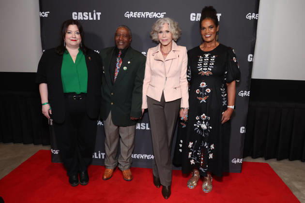 Santa Monica CA June 19: Katie Camosy, Manning Rollerson jr.III, Jane Fonda, Jo Banner. at the Los Angeles Premiere Of Gaslit held at The Laemmle Monica Film Center in Santa Monica, CA. on June 19, 2026 Credit: AdMedia Santa Monica USA - ZUMAa123 20260619_zaa_a123_155 Copyright: xADx
