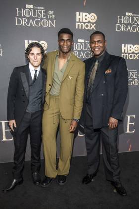 ABB HBOs Harry Collett, Clinton Liberty, and Abubakar Salim walked the red carpet at the German premiere of the third season of the HBO Original series House of the Dragon at Kino International on June 19, 2026, in Berlin, Germany,detected_source_language