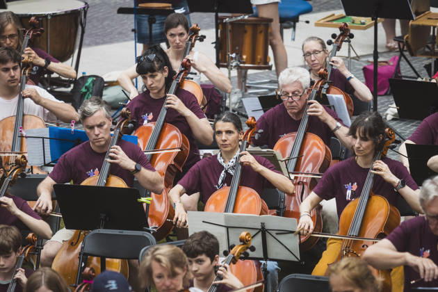 Symphonic Mob, Flash Mob at the Sony Center, Berlin, June 20, 2026 Copyright: xGüntherxDornx