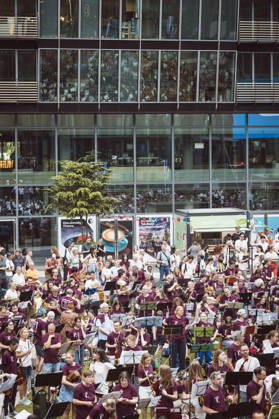 Symphonic Mob, Flash Mob at the Sony Center, Berlin, June 20, 2026 Copyright: xGüntherxDornx