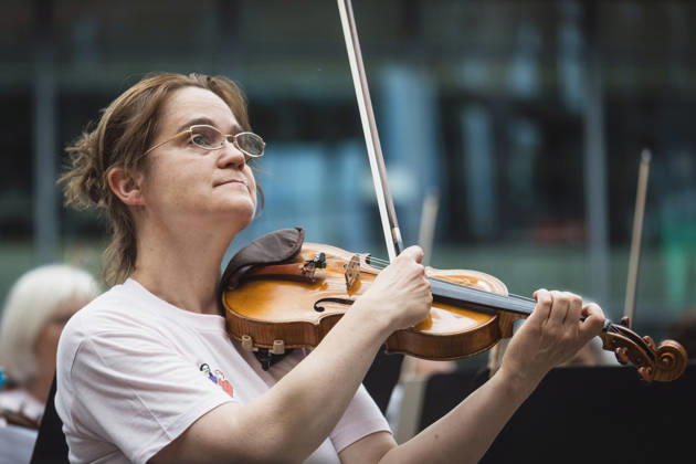 Symphonic Mob, Flash Mob at the Sony Center, Berlin, June 20, 2026 Copyright: xGüntherxDornx