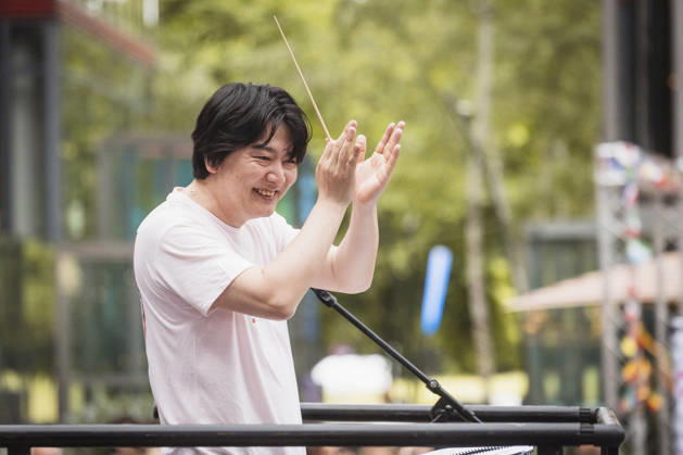 Symphonic Mob, Flash Mob at the Sony Center, Berlin, June 20, 2026 Copyright: xGüntherxDornx