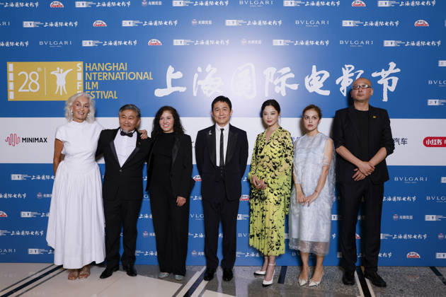 SHANGHAI, CHINA - JUNE 20: Jury members actor Tony Leung Chiu-wai, producer Dora Bouchoucha Fourati, director Guan Hu, director Aktan Abdykalykov, director-screenwriter Dea Kulumbegashvili, screenwriter Fernanda Valadez and actress Xin Zhilei pose for a photo at the closing ceremony for the 28th Shanghai International Film Festival on June 20, 2026 in Shanghai, China.  Copyright: xVCGx 111649408103
