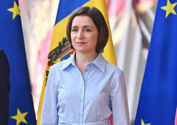 EU-Moldova Summit BRUSSELS, BELGIUM - JUNE 22: Moldovan President Maia Sandu attends the European Union-Moldova Summit in Brussels, Belgium, on June 22, 2026. Dursun Aydemir Anadolu Brussels Belgium. Editorial use only. Please get in touch for any other usage.  Copyright: x2026xAnadoluxDursunxAydemirx