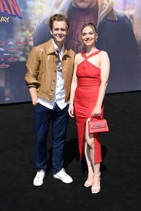 Johannes Heinrichs and Nadja Gallera at the fan event for the movie Spider-Man Foto:xN.xKubelkax xFuturexImagex spiderman_berlin_6707