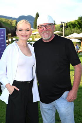 Gerry Friedle, DJ Oetzi, with his daughter Lisa Marie at the WorldChanger Foundation Day at the Bio Hotel Stanglwirt in Going on June 22, 2026