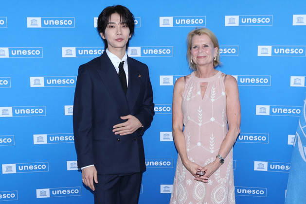UNESCO & K-pop Band SEVENTEEN Support Youth-led Projects - Paris Joshua Hong and Åsa Regnér attend attend the launch of the Global Youth Grant Scheme Scale-Up Phase at UNESCO on June 25, 2026 in Paris, France. Photo by Jerome Domine ABACAPRESS.COM Paris France  Copyright: xDominexJerome ABACAx
