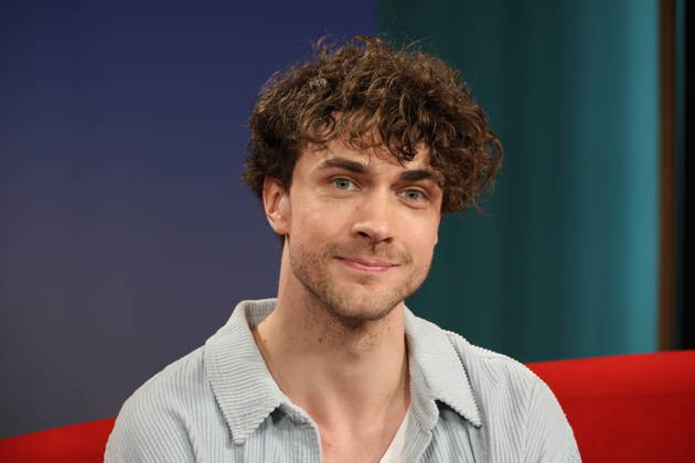 Timon Krause, mentalist, author, mind reader, and hypnotist, appeared as a guest on the television show *DAS Rote Sofa*, a live talk show produced by Norddeutscher Rundfunk (NDR); photo op on June 26, 2026, at the NDR television studio in Hamburg-Lokstedt