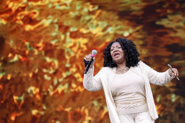 Singer Liz Mitchell of the group Boney M at the 2026 Rainbow Festival at Fühlinger See. Markus Krampe s Rainbow Festival takes place as part of ColognePride. Cologne, June 27, 2026, North Rhine-Westphalia, Germany Copyright: xChristophxHardtx