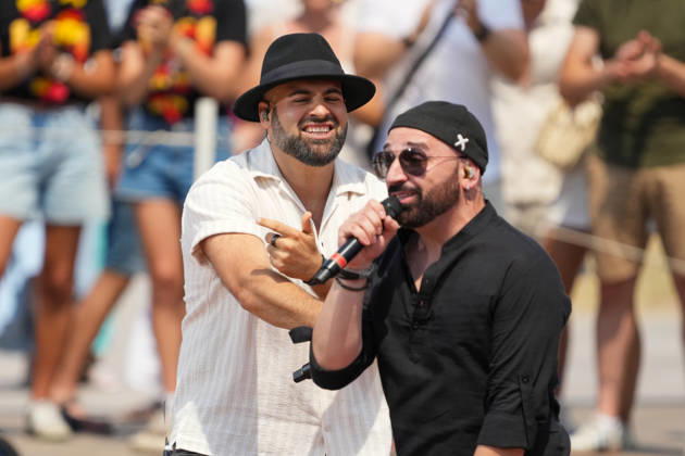 ZDF Fernsehgarten 2026: Singer Juan Daniel featuring songwriter Gionathan at the ZDF Fernsehgarten, themed Summer Party, on June 28, 2026, in Mainz, Rhineland-Palatinate, ZDF Fernsehgarten
