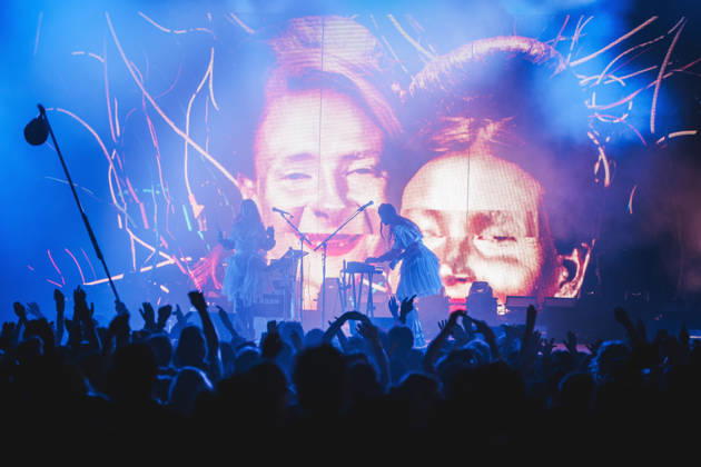 Scam live at Roskilde Festival 2026 Roskilde, Denmark. 28th, June 2026. The Icelandic electropop duo Scam performs a live concert during the Danish music festival Roskilde Festival 2026 in Roskilde. Denmark, Roskilde  Copyright: xGonzalesxPhoto ChristianxHjorthx