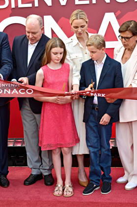 Inauguration of the Monaco Theme Area at Europapark: Prince Albert II, Princess Charlene, Prince Jacques, and Princess Gabriella of Monaco at the opening of the Monaco theme area on June 29, 2026, at Europapark in Rust 20260629MWI132293