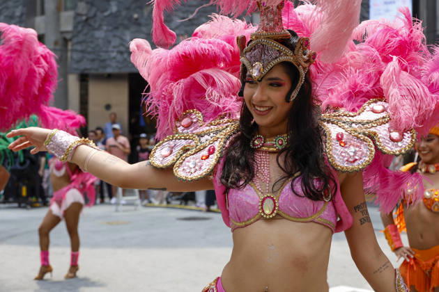 Dancers perform samba show summer festival in Seoul Dancers from Lotte World, a South Korean theme park, perform a samba show during a summer festival promotional event in the Myeongdong shopping district in Seoul, South Korea, on July 01, 2026. Seoul South Korea  Copyright: xMatrixxImagesx xJungxUi-Chelx