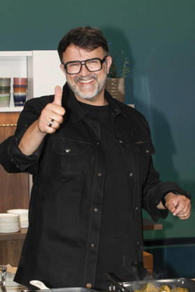 ABB ROTESOFA Tarik Rose, German chef, TV chef, and author, appeared as a guest on the NDR TV show *Das Rote Sofa* from the NDR studio on July 1, 2026, in Hamburg, Germany
