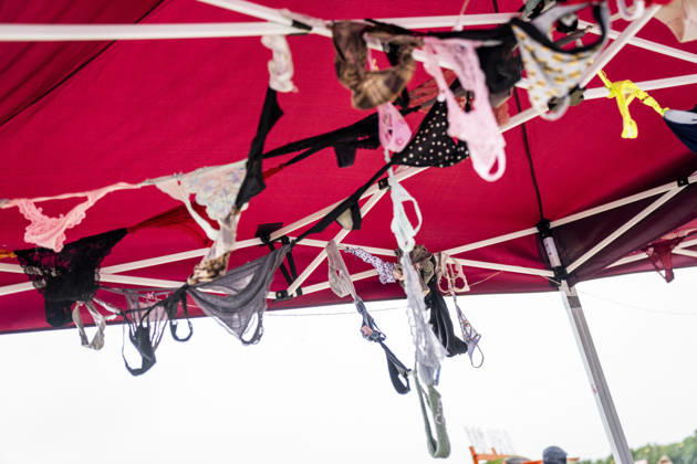 Roskilde Festival 2026: Pavilion decoration at Roskilde Festival, Thursday, July 2, 2026. Photo by Ida Marie Odgaard, Ritzau Scanpix, Roskilde, Denmark  Copyright: RitzauxScanpix IdaxMariexOdgaardx spdk20260702-152419-L