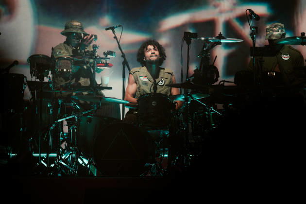 Gorillaz live at Roskilde Festival 2026 Roskilde, Denmark. 02nd, July 2026. The British band Gorillaz performs a live concert during Danish music festival Roskilde Festival 2026 in Roskilde. Here drummer Jaega McKenna-Gordon is seen live on stage. Denmark, Roskilde  Copyright: xGonzalesxPhoto MathiasxKristensenx