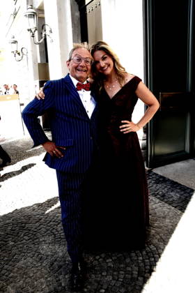 Wigald Boning, actor; Teresa Boning, opera singer; Munich, July 4, 2026; Max Joseph Square; Bavarian State Opera; OPERA FOR EVERYONE; *Die Walküre* by Richard Wagner; Photo: Munich