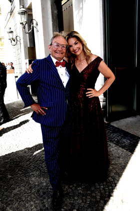 Wigald Boning, actor; Teresa Boning, opera singer; Munich, July 4, 2026; Max Joseph Square; Bavarian State Opera; OPERA FOR EVERYONE; *Die Walküre* by Richard Wagner; Photo: Munich