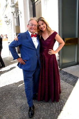 Wigald Boning, actor; Teresa Boning, opera singer; Munich, July 4, 2026; Max Joseph Square; Bavarian State Opera; OPERA FOR ALL; *Die Walküre* by Richard Wagner; Photo: Munich