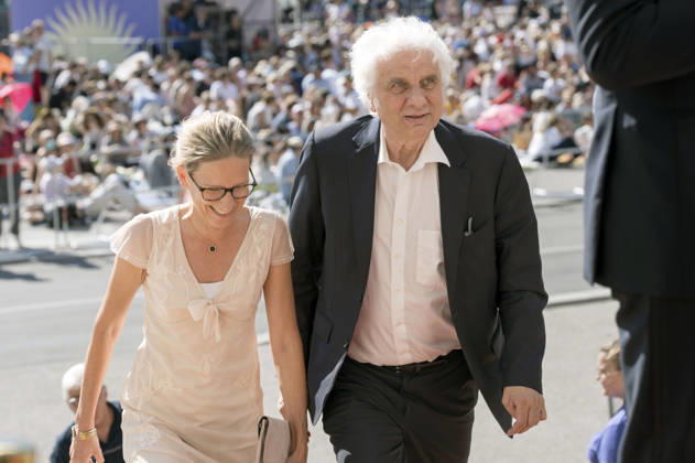 Katharina Koch and Udo Wachtveitl upon their arrival at the Opera for All 2026 event, part of the Munich Opera Festival, featuring a live opera broadcast of Richard Wagner’s *Die Walküre* at the National Theater in Munich, July 4, 2026 Foto:xN.xKolinzx xFuturexImagex oper_6766
