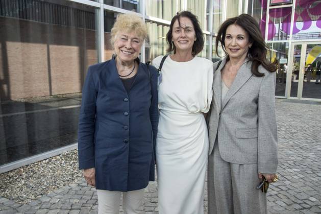ABB BERBEN: Gesine Schwan, Katarina Barley, and Iris Berben attended the presentation of the Annemarie Renger Prize to Iris Berben at the Weltwirtschaft restaurant in the Haus der Kulturen der Welt in Berlin on July 8, 2026, Berlin, Germany