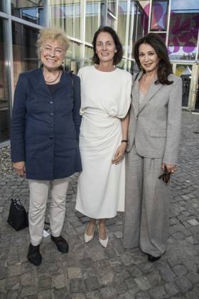 ABB BERBEN: Gesine Schwan, Katarina Barley, and Iris Berben attended the presentation of the Annemarie Renger Prize to Iris Berben at the Weltwirtschaft restaurant in the Haus der Kulturen der Welt in Berlin on July 8, 2026, Berlin, Germany