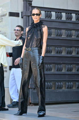 PFW Haute Couture Elie Saab Outside Arrivals JR Poppy Delevingne arriving at the Elie Saab show during Haute Couture Fashion Week in Paris, France, on 8 July 2026. Photo by Julien Reynaud APS-Medias ABACAPRESS.COM Paris France Copyright: xReynaudxJulien APS-Medias ABACAx