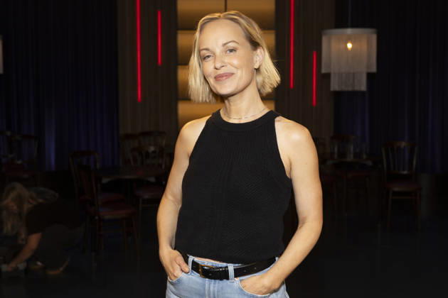 Actress Friederike KEMPTER, friendly, smiling, half-length portrait, appearing as a guest on the TV show Kölner Treff on WDR television, recorded on July 10, 2026, Aired on August 7, 2026