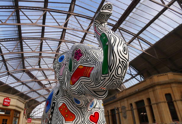 News Bilder des Tages Trunks Across The Thames Ellie Pants decorated with underwear in Windsor Old Station. Trunks across the Thames is Thames Hospice™s very first art trail which will see businesses, schools, community groups and artists unite to create a free, fun, family-friendly trail of discovery for the local community to explore and enjoy. The majestic herd will be marching between 13th July to 13th September 2026! The herd of individually designed magnificent elephant sculptures will bring vibrancy, colour and creative artistry, transforming the streets, parks and open spaces of Slough, Eton and Windsor into a glorious open-air gallery., Credit:Geoffrey Swaine Geoff Swaine - B4563 Avalon UK, Berkshire, Windsor Copyright: xGeoffreyxSwainex xGeoffxSwainex-xB4563x xAvalonx 1116315573
