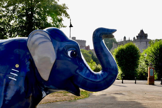 Trunks Across The Thames Windsor Hurricane a tribute to the aircraft in Alexandra Gardens by Karis Youngman. Trunks across the Thames is Thames Hospice™s very first art trail which will see businesses, schools, community groups and artists unite to create a free, fun, family-friendly trail of discovery for the local community to explore and enjoy. The majestic herd will be marching between 13th July to 13th September 2026! The herd of individually designed magnificent elephant sculptures will bring vibrancy, colour and creative artistry, transforming the streets, parks and open spaces of Slough, Eton and Windsor into a glorious open-air gallery., Credit:Geoffrey Swaine Geoff Swaine - B4563 Avalon UK, Berkshire, Windsor Copyright: xGeoffreyxSwainex xGeoffxSwainex-xB4563x xAvalonx 1116315675
