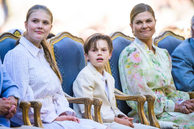 July 14, 2026: Princess Estelle, Prince Oscar, and Crown Princess Victoria at the Victoria Prize award ceremony on July 14, 2026, in Borgholm  Copyright: SUVADxMRKONJIC 1079984700st