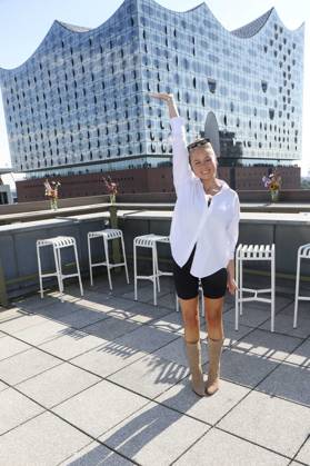 ABB DARNELL Jo Wuensche, a fitness influencer from Hamburg, was a guest at the QVC x Bruce Darnell collection fashion presentation at Sturmfreie Bude Elphiblickin in Hamburg on July 15, 2026, in Hamburg, Germany