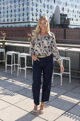 ABB DARNELL Leonie Salewski as a guest at the QVC x Bruce Darnell Collection fashion presentation at the Sturmfreie Bude Elphiblickin in Hamburg on July 15, 2026, Hamburg, Germany
