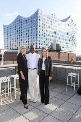 ABB DARNELL: Franziska Knuppe, Bruce Darnell, and Sienna Liebelt attended the QVC x Bruce Darnell collection fashion presentation at Sturmfreie Bude Elphiblickin in Hamburg on July 15, 2026, in Hamburg, Germany